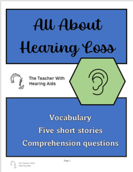 Preview of All About Hearing Loss Stories/Activities