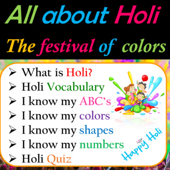 Preview of All About Holi - The Festival of Colors | Virtual | Digital - 32 Google Slides
