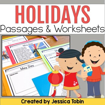 Preview of All-Year Holidays Around the World Reading Activities, Social Studies Worksheets