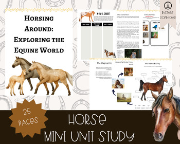 Preview of All About Horses Mini Unit