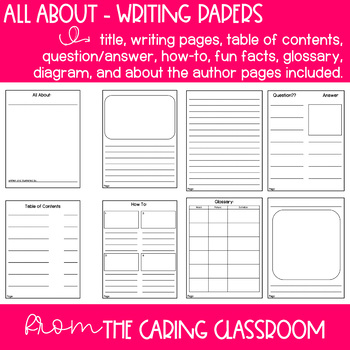 Preview of All About - Informational Writing Pages