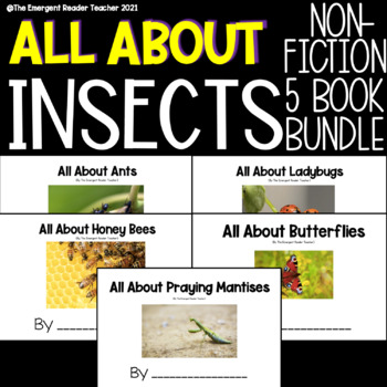 Preview of All About Insects: Emergent Reader Book Bundle of Non Fiction Books