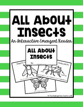 All About Insects Emergent Reader by The Kindergarten Creator | TpT