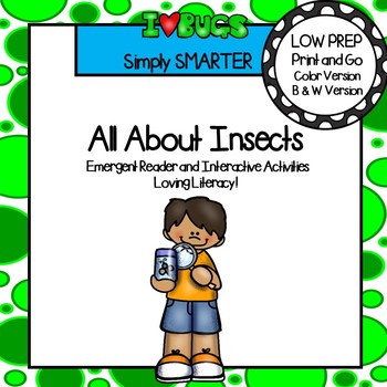 Preview of All About Insects Emergent Reader Book AND Interactive Activities