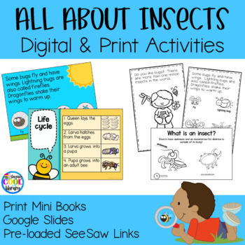Preview of All About Insects - Print and Digital Readers and Activities