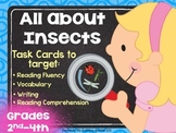 All About Insects Task Cards To Target Oral & Reading Comp