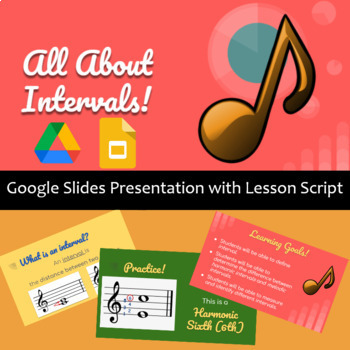 Preview of All About Intervals! Google Slides with Lesson Script