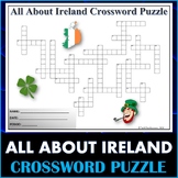 All About Ireland - Crossword Puzzle Activity Worksheet