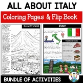 All About Italy Activities Bundle with Coloring Pages and 