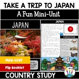 All About Japan Activities Mini-Unit Worksheets & Flipbook