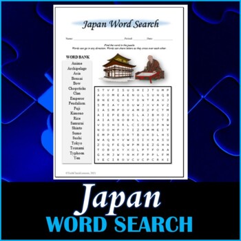 Preview of All About Japan Word Search Puzzle