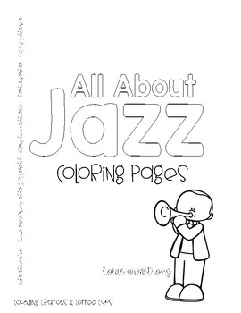 Preview of All About Jazz! Coloring Pages (Musicians)