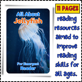 Preview of All About Jellyfish - Early Emergent Reader eBook & PDF Printable Reading