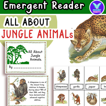 Preview of All About Jungle Animals Reader Kindergarten, First, Second & Third Grade Book