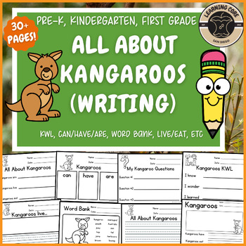 Preview of All About Kangaroos Writing Nonfiction Kangaroos Unit PreK Kindergarten First TK