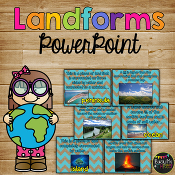 Preview of LANDFORMS PowerPoint l Real pictures l Quiz l Interactive