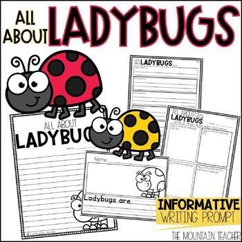 Preview of All About Ladybugs Writing Prompt and Ladybug Craft with Bug Bulletin Board