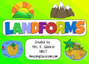 Preview of All About Landforms - Complete SMART Notebook Smartboard Lesson