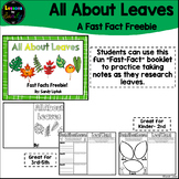 All About Leaves Fast Fact Freebie