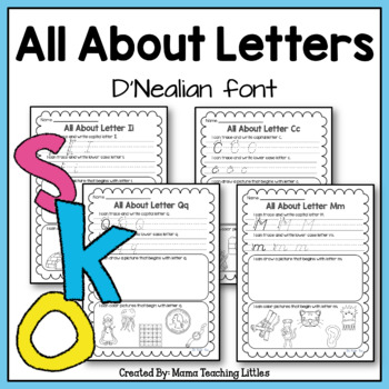Preview of All About Letters - Letter Formation D'Nealian font