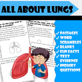 All About Lungs | Science Reading Comprehensions, and Worksheets