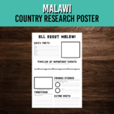 All About Malawi Country Research Poster | The Boy Who Har