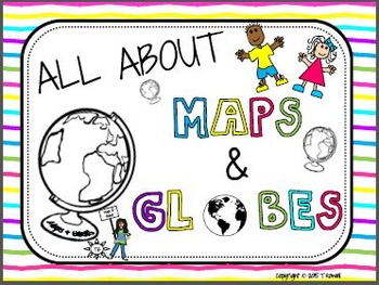 Preview of All About Maps and Globes Activity Book w/ Assessment Included