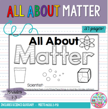 Preview of All About Matter NGSS mini-book
