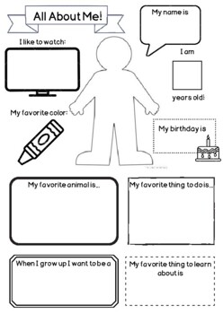 All About Me! by Ms Lind | Teachers Pay Teachers