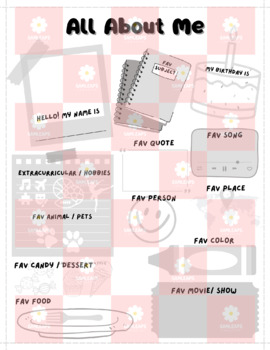 All About Me! Get to Know You Handout Page by Samleaps Creative | TPT
