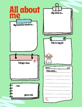 All About Me by This Desert Life | TPT
