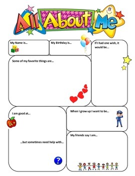 All About Me by Lone Star Math | TPT