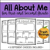 All About Me (1st and 2nd Grade)-Back to School-Getting to