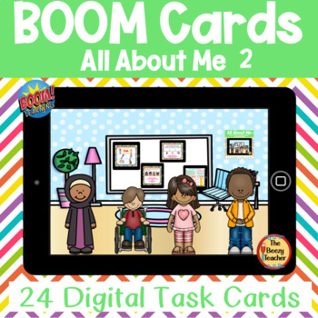 Preview of All About Me 2 BOOM Cards Digital Task Cards