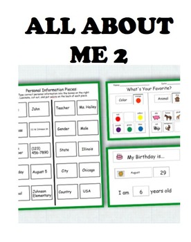 Preview of All About Me 2: Interactive Worksheets to Work on Personal Information