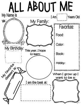 All About Me by Mama's Classroom | Teachers Pay Teachers