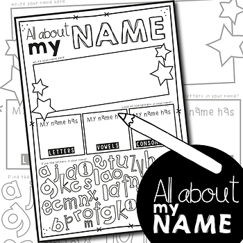 Preview of All About Me - My Name Worksheet Activity