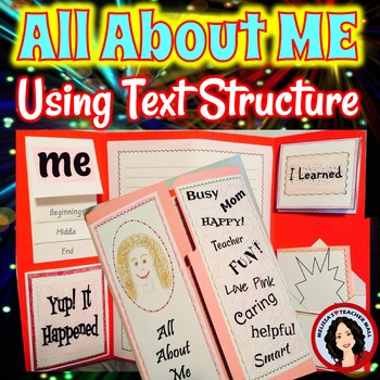 Preview of All About Me Lapbook using Text Structure Narrative Writing