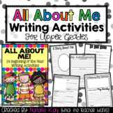 All About Me - 24 Back to School Writing Activities for Upper Grades