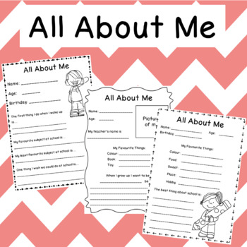 All About Me by This Teacher Needs Tea | TPT