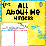 Free All About Me Worksheet for Back to School Activities