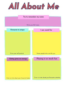 All About Me by Here for Fun Learning | TPT