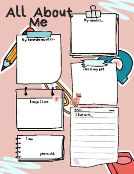 All About Me by Miss L's Class | TPT