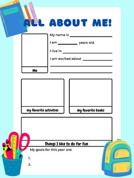 All About Me by Preschool Mommy | TPT