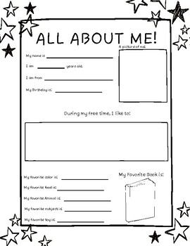 All About Me by erin karp | TPT