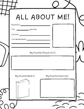 All About Me by LittleCaterpillarLearning | TPT