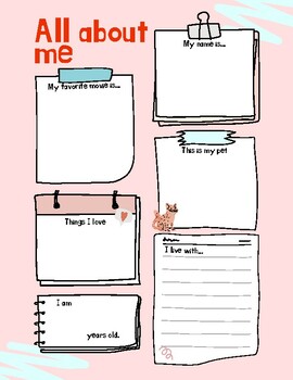 All About Me by Ms Elias Chic Geek | TPT