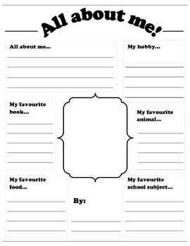 {All About Me!} A Getting-to-Know-You Project for Grades 1-3 | TPT
