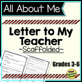 All About Me - A Letter To My Teacher