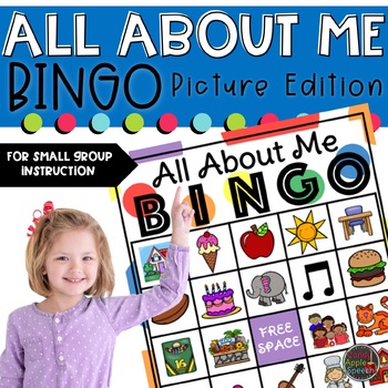 Preview of All About Me Activities- BINGO Picture Edition